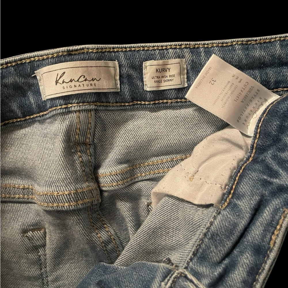 KanCan Distressed Light Blue Skinny Jeans - Picture 4 of 4